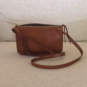 Madewell  leather butterscotch colored cross body.